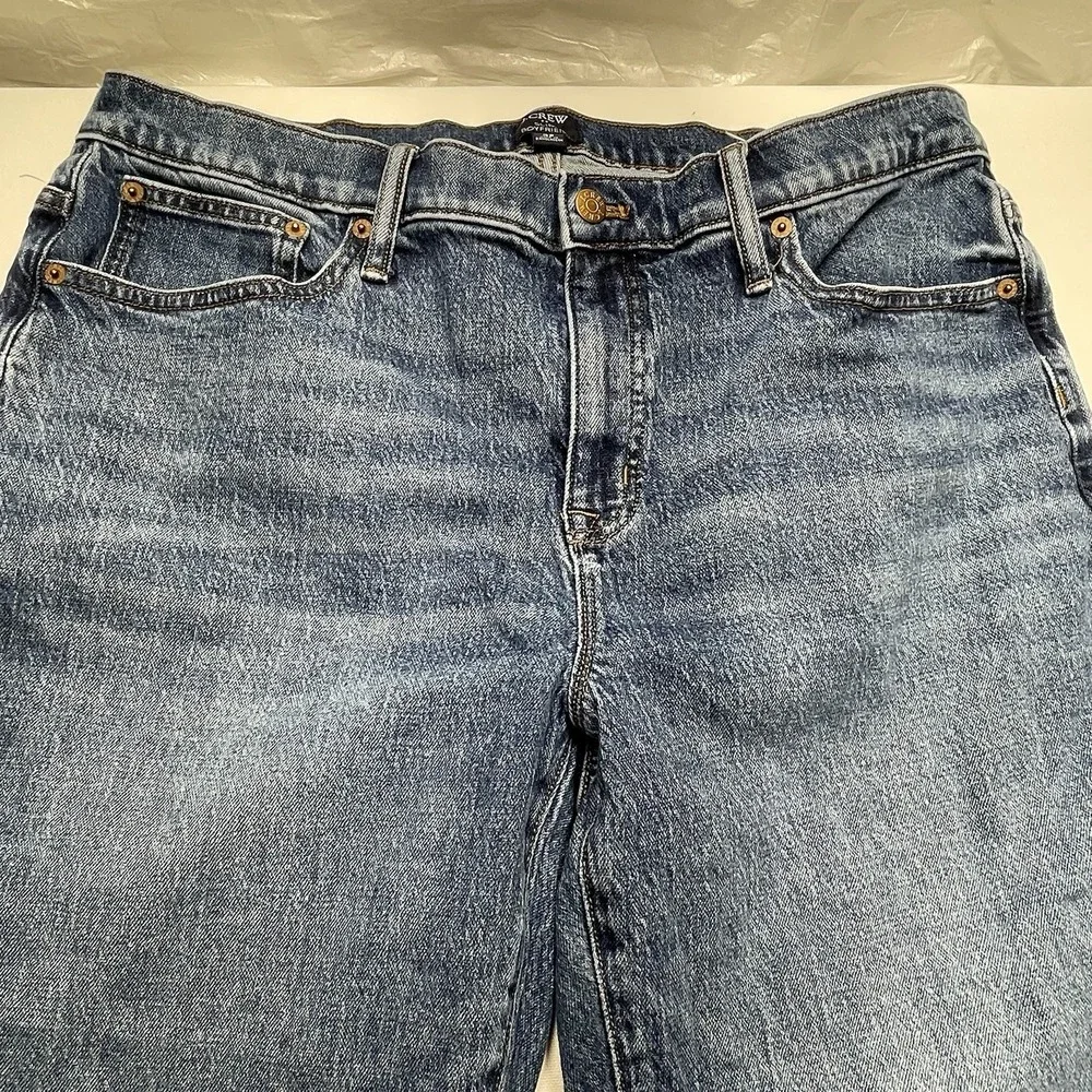 J Crew Women's‎ Jeans 32 Slim Boyfriend Blue Raw Hem